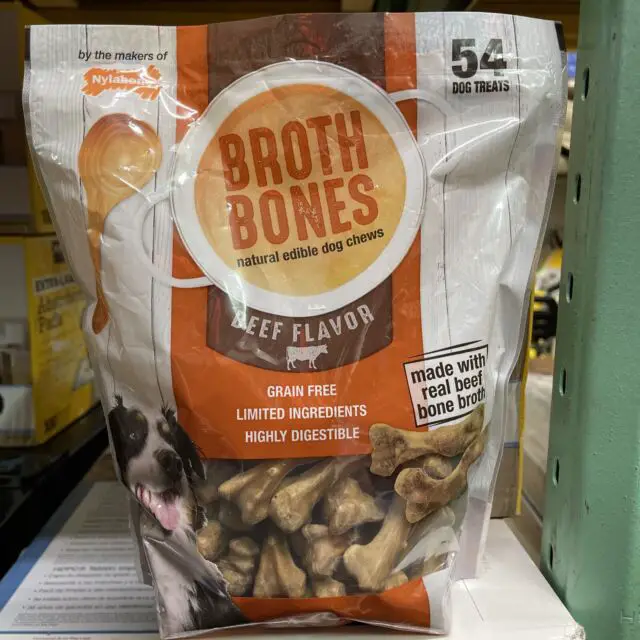 2 PKS Nylabone Broth Bones Natural Edible Dog Chews Beef Flavor 54ct 2 ...