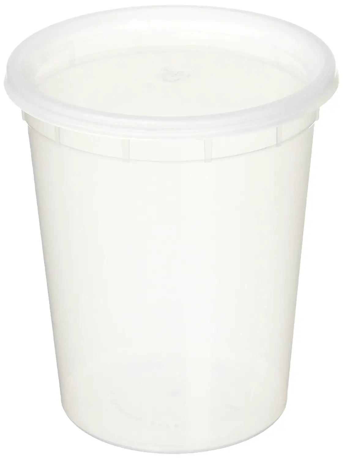 32oz plastic soup/Food container with lids 50 Pack
