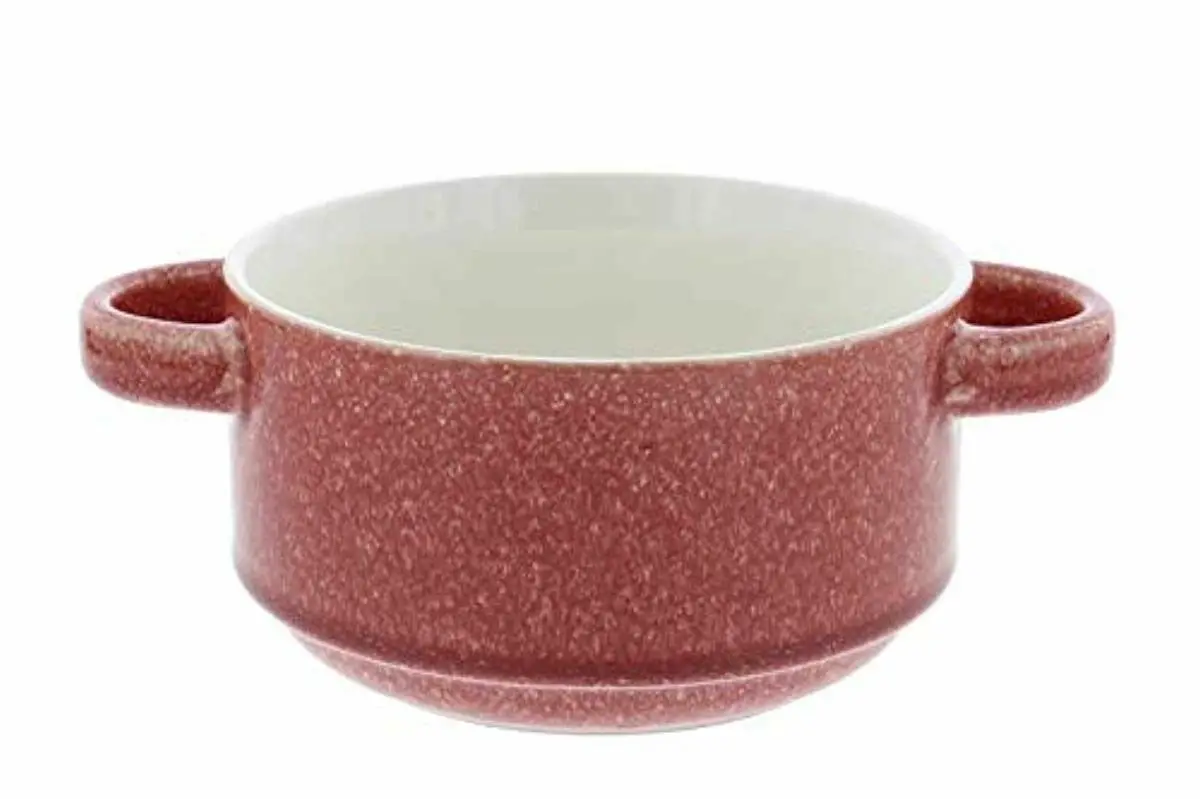 6 Pcs Gourmet Basics by Mikasa Emma Stackable Soup Bowls Double Handle ...