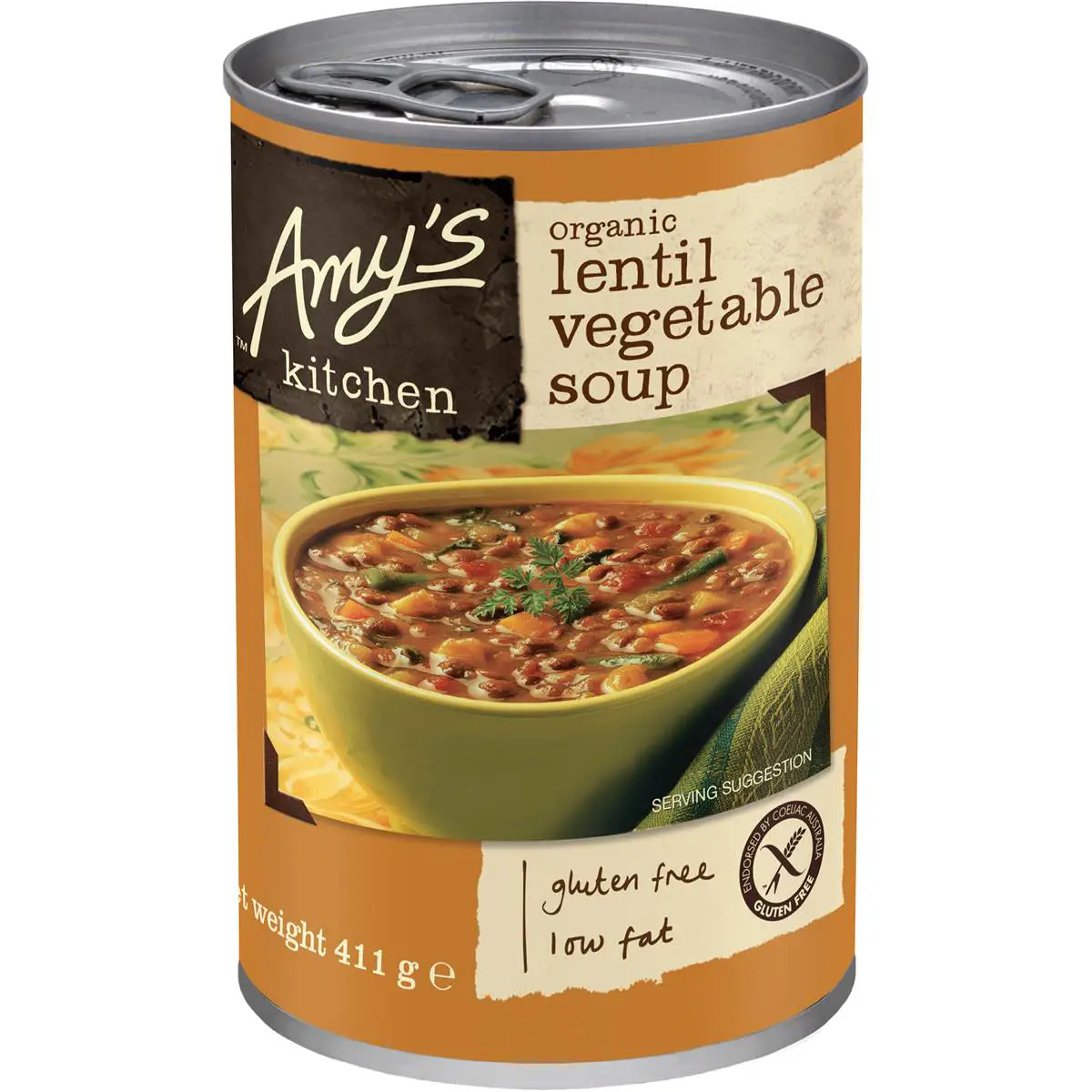 Amys Kitchen Canned Soup Organic Lentil &  Vegetable 411g
