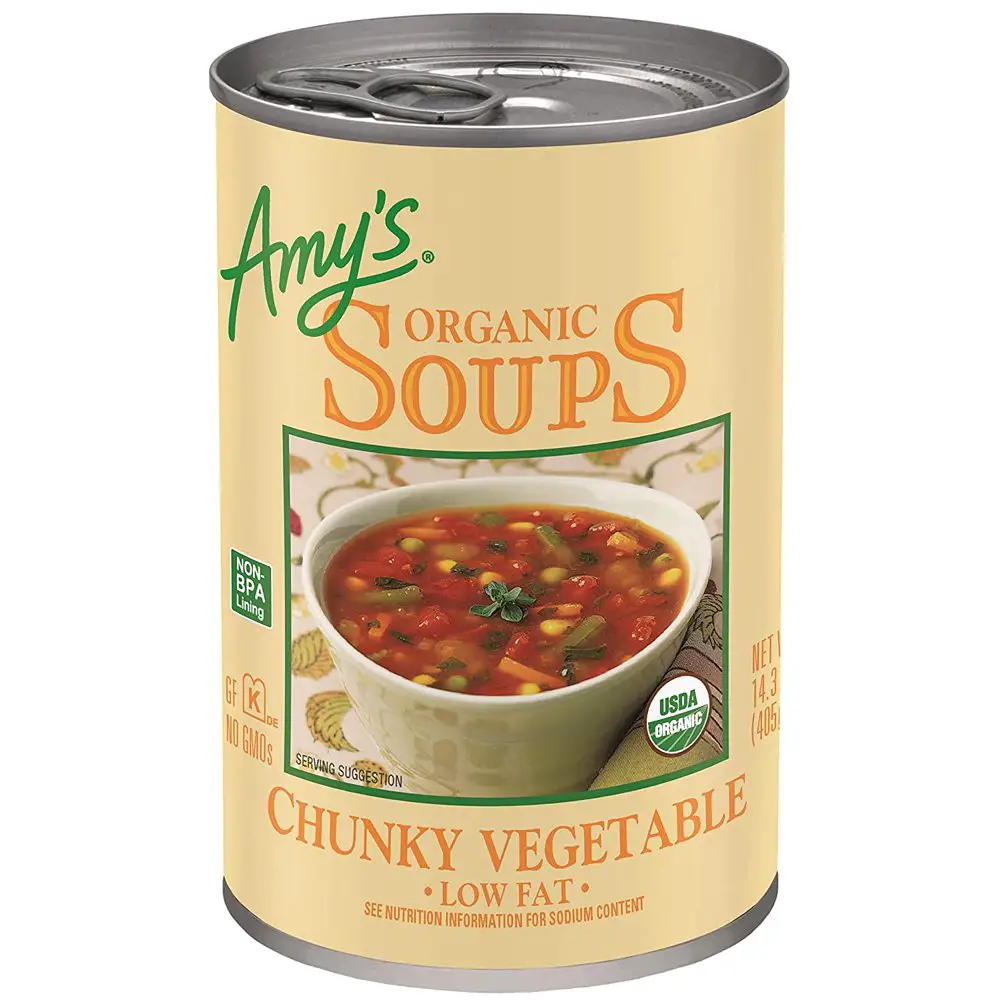 Amys Organic Chunky Vegetable Soup, Low Fat, 14.3