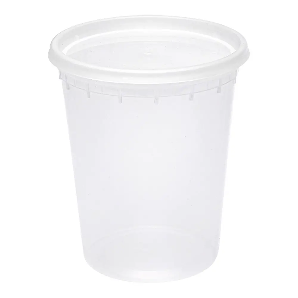 Asporto 32 oz Round Clear Plastic Soup Container