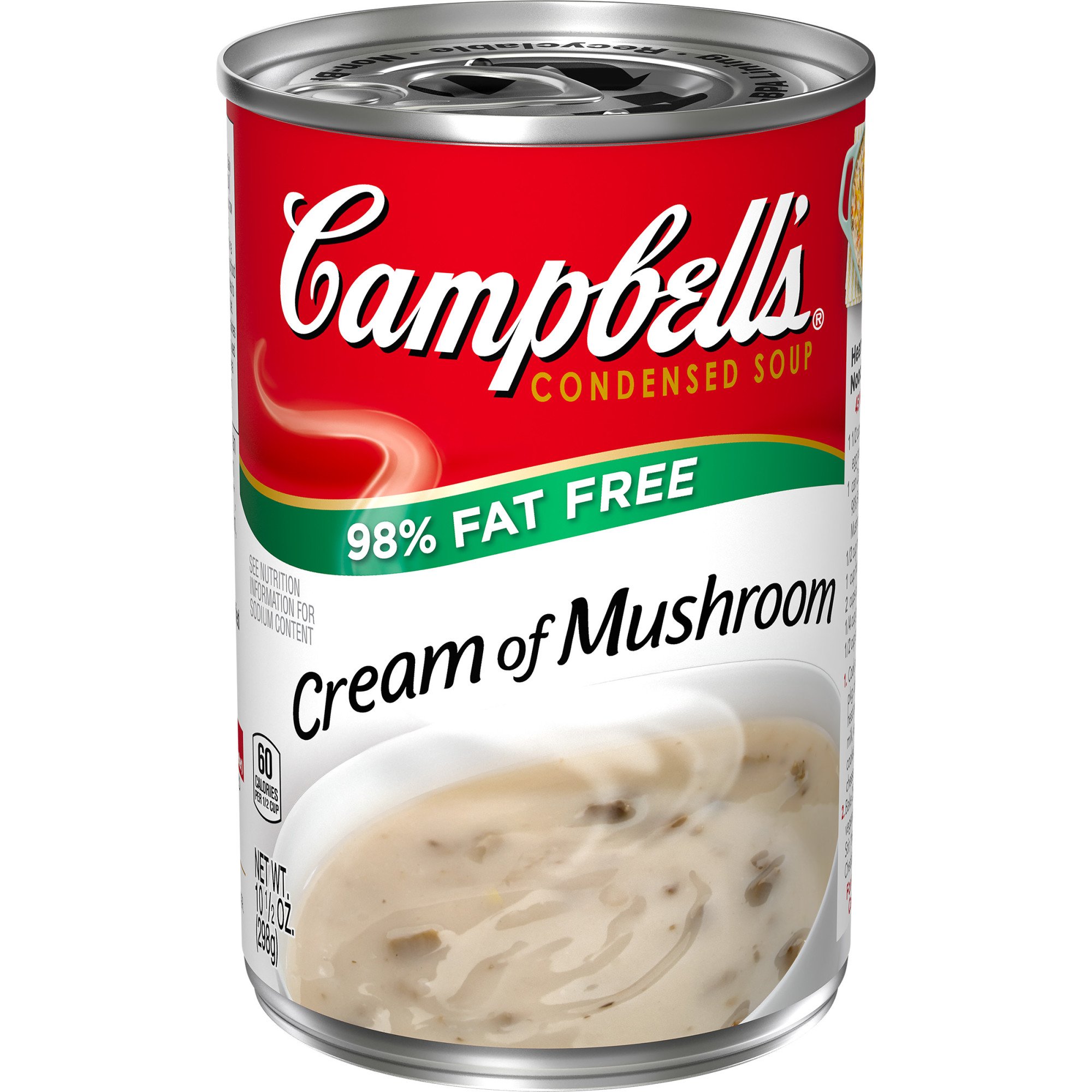 Campbells Condensed 98% Fat Free Cream of Mushroom Soup, 10.5 Ounce ...