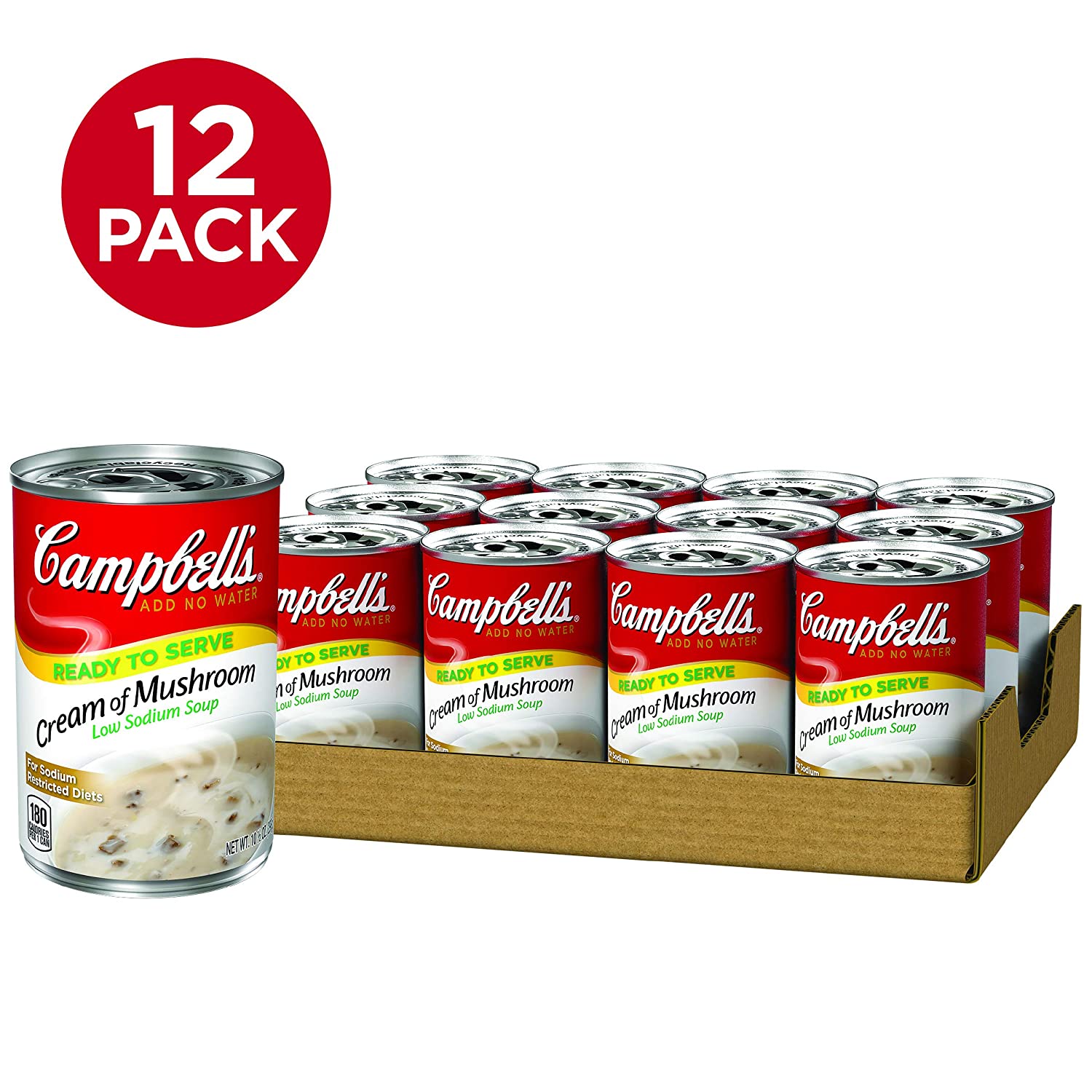 Campbells Ready to Serve Low Sodium Cream of Mushroom Soup ...