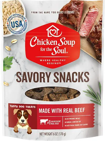 CHICKEN SOUP for the Soul Savory Snacks Beef Dog Treat, 6
