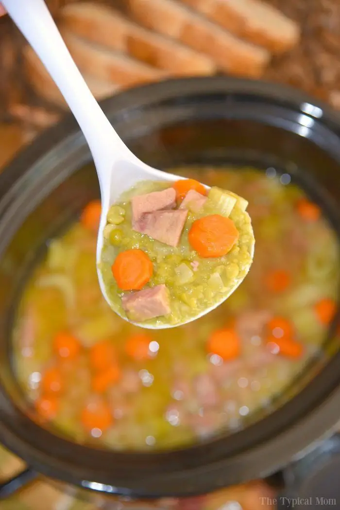 Crockpot split pea soup is so easy to make and a healthy ...