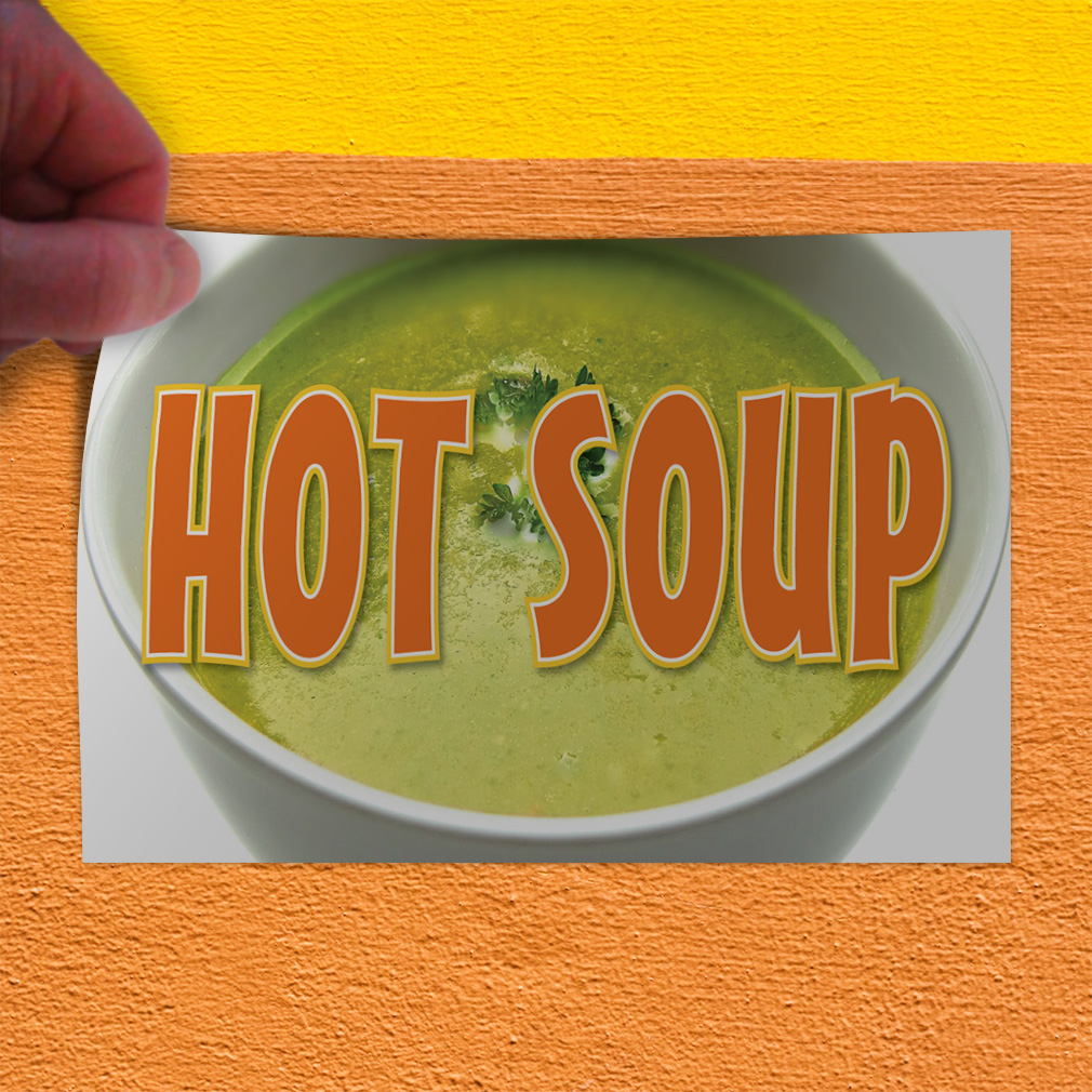 Decal Stickers Hot Soup Caf Restaurant Bar Advertisement Vinyl Store ...