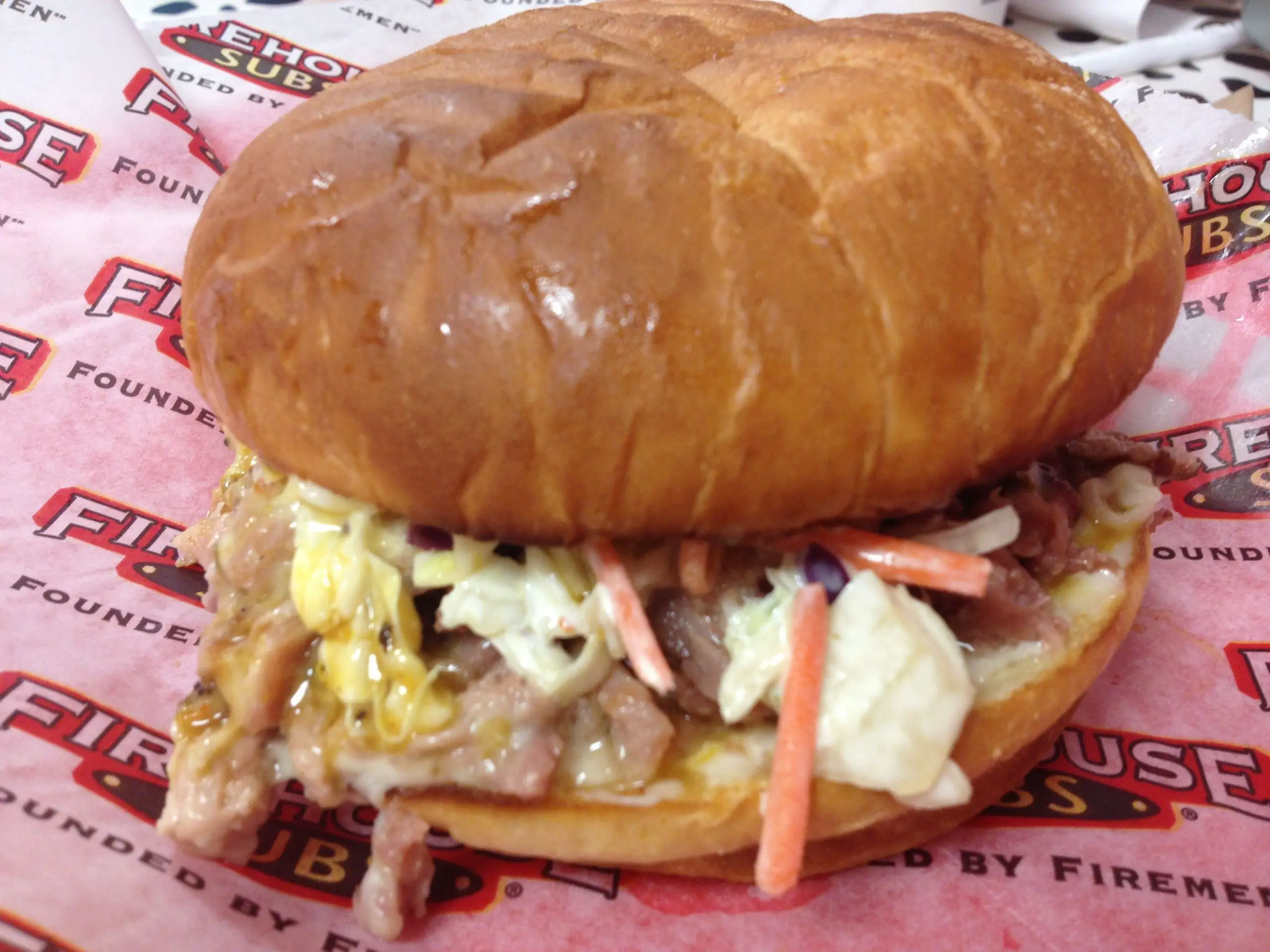 Firehouse Subs pork &  slaw sandwich
