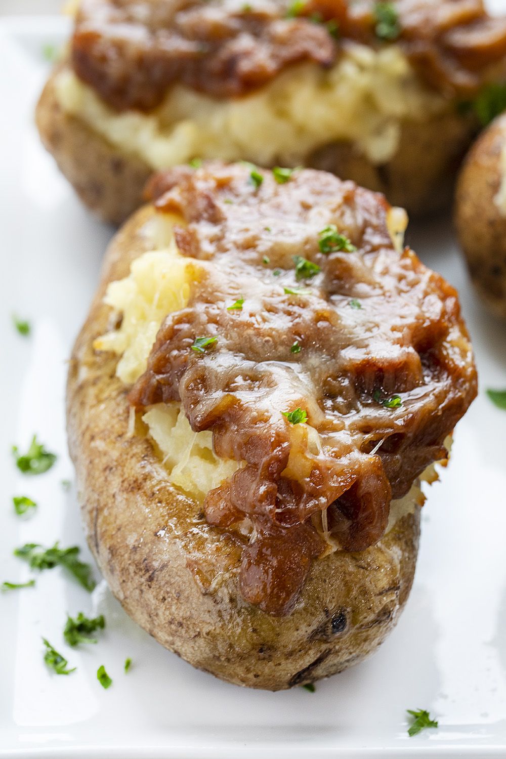 French Onion Twice Baked Potato