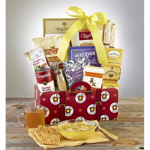 GreatFoods Get Well Gift Basket with Campbells Chicken Noodle Soup and ...