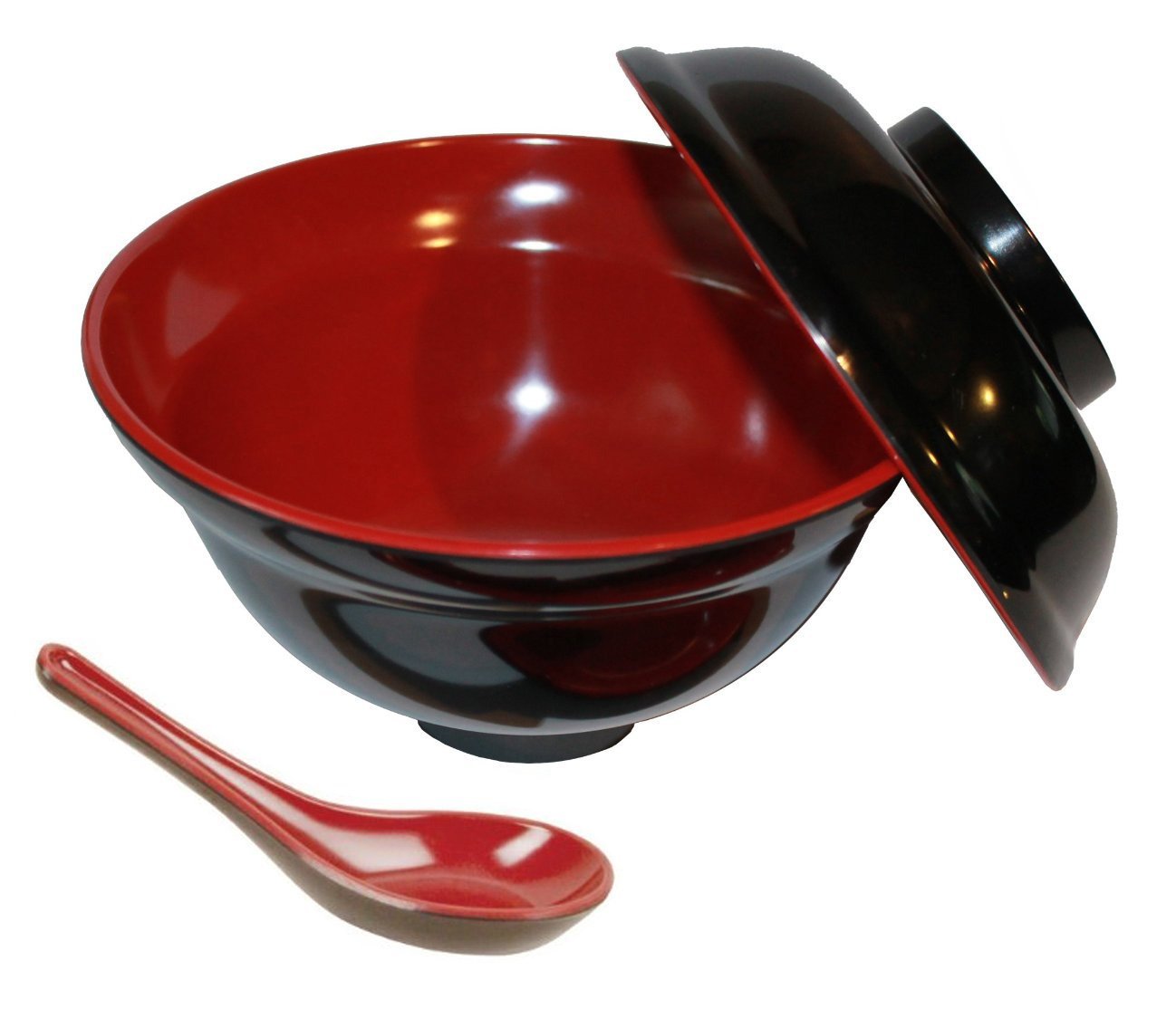 Happy Sales Set of Rice Miso Soup Bowl with Lid and Spoon ...