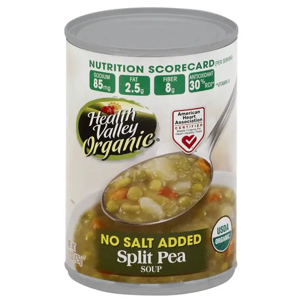 Health Valley Organic Soup, Split Pea, No Salt Added, 15 Fl Oz ...