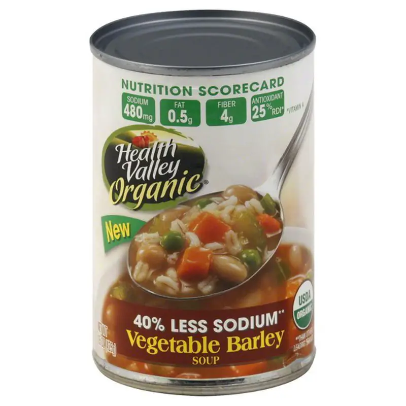 Health Valley Organic Soup Vegetable Barley 40% Less Sodium (15 oz ...