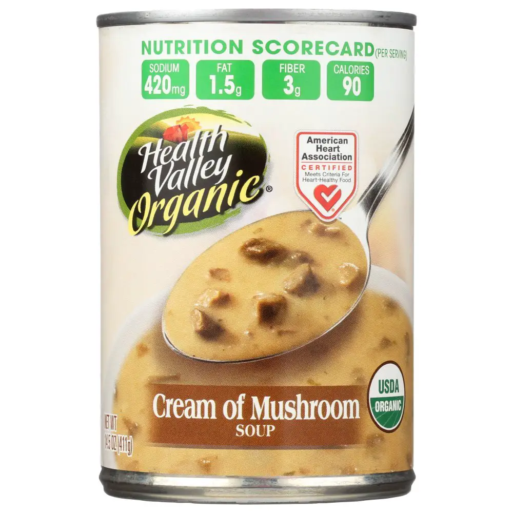 Health Valley Soup, Organic Cream Of Mushroom, 14.5 Oz