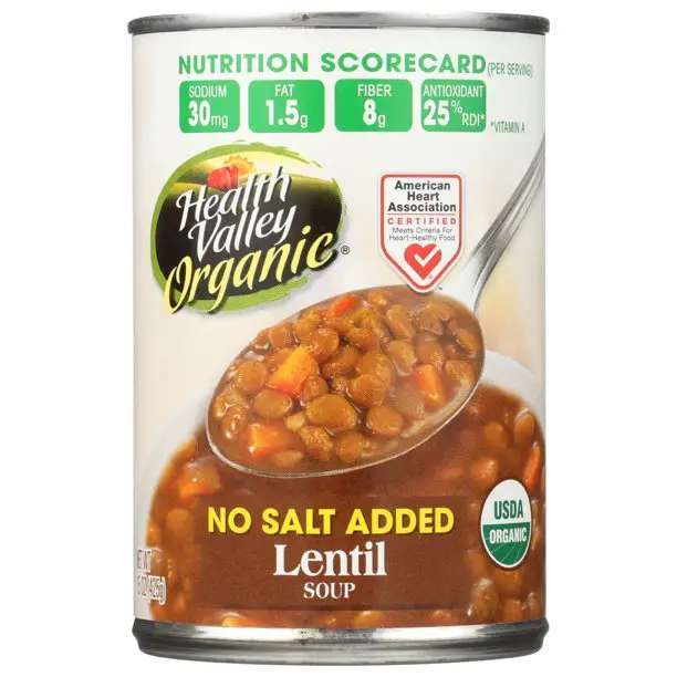 Health Valley Soup, Organic Lentil No Salt, 14.5 Oz ...