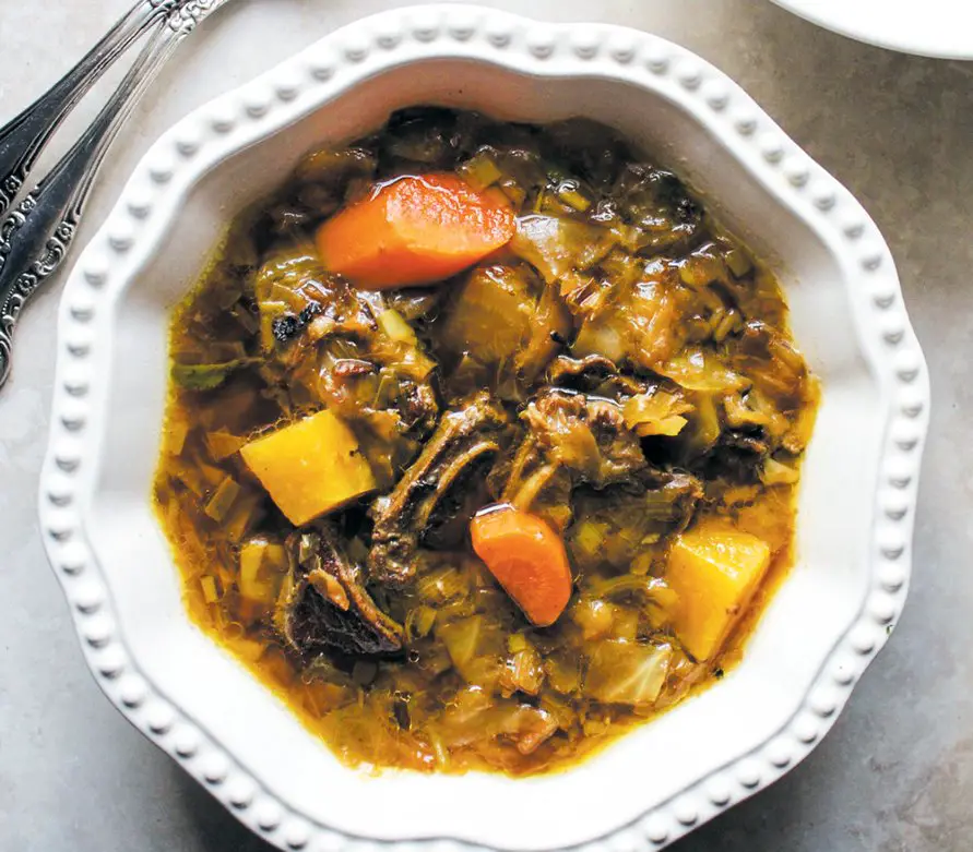 Hearty Caramelized Cabbage &  Beef Soup
