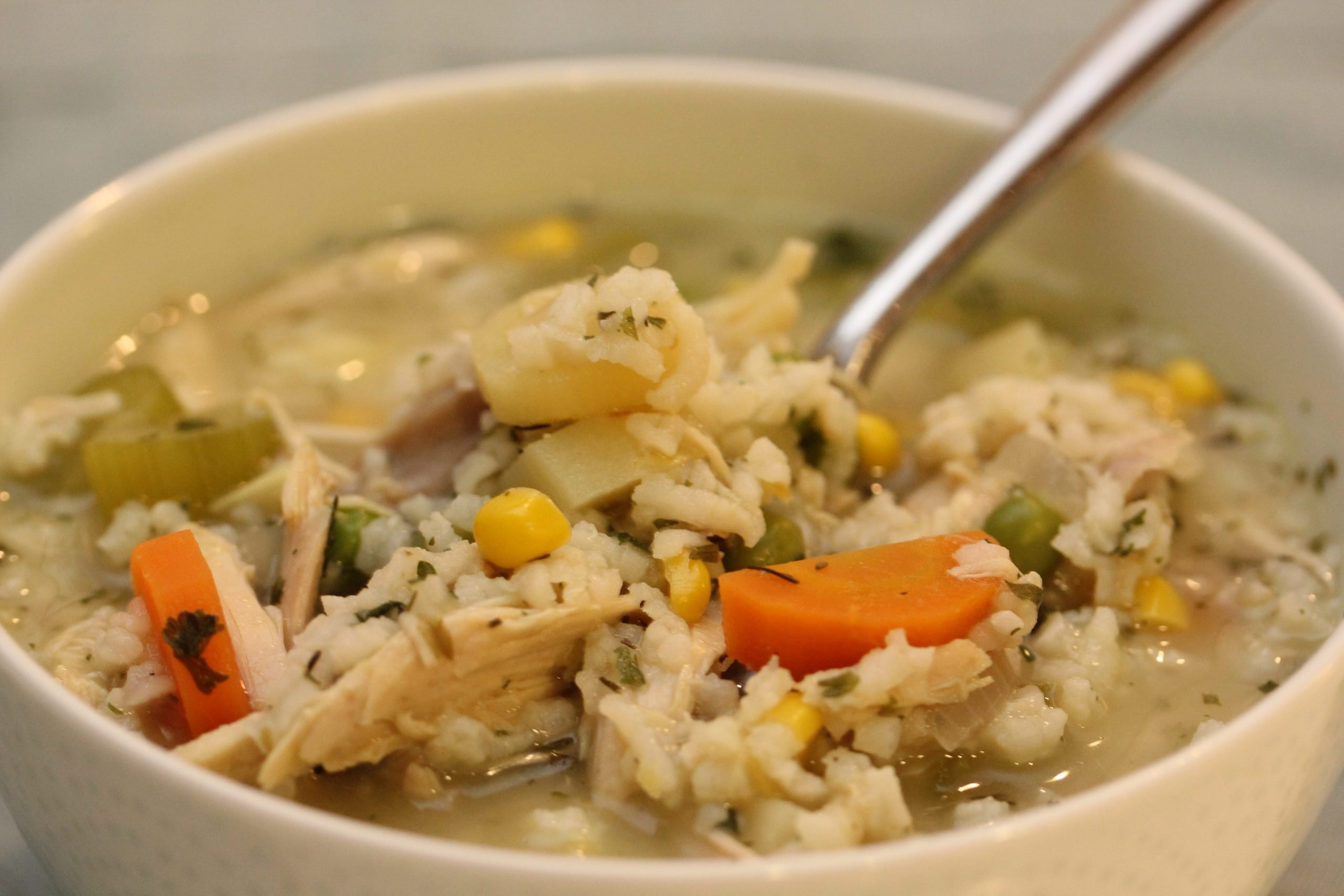 How To Make Classic Chicken and Rice Soup : Glorious Soup ...