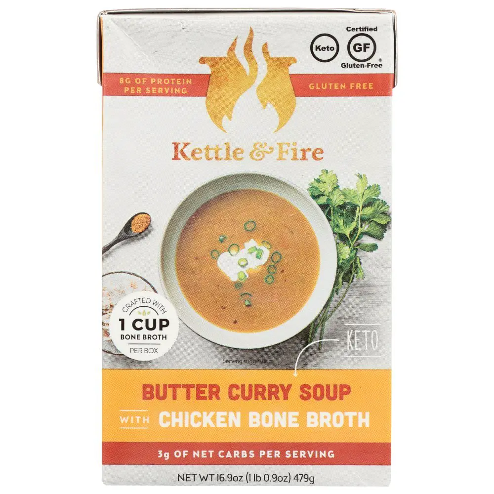 Kettle &  Fire Keto Soup, Butter Curry Chicken Bone Broth ...