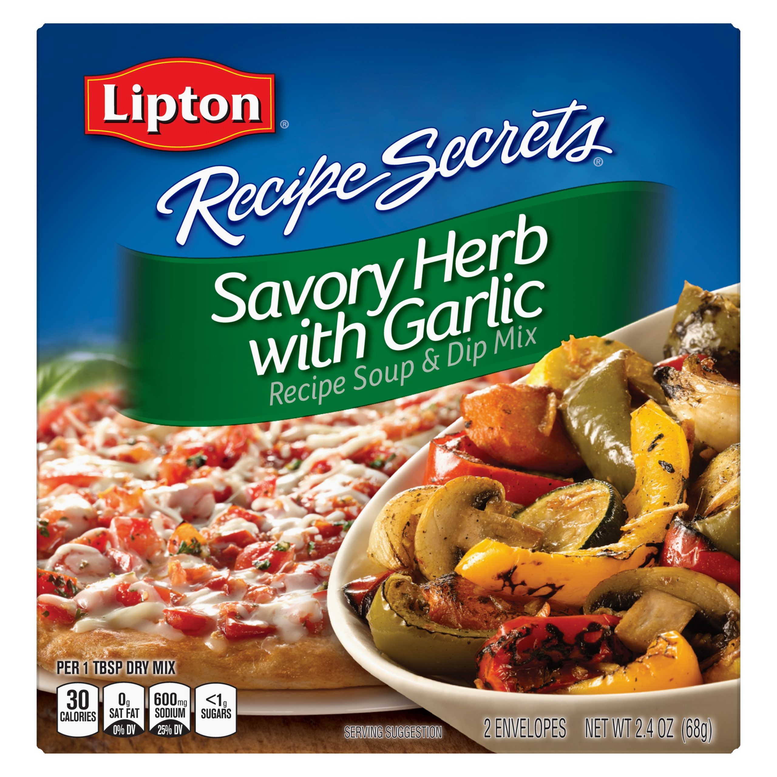 Lipton recipe secrets savory herb and garlic ingredients ...