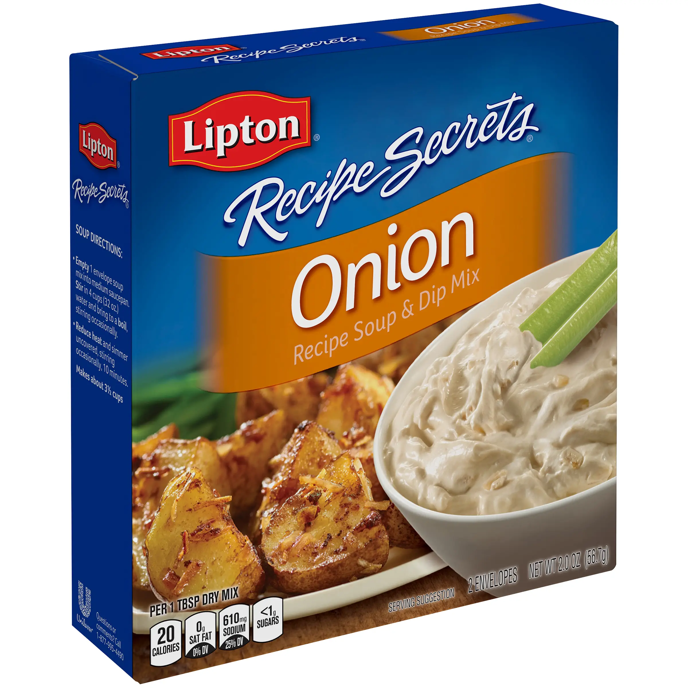 LiptonÂ® Recipe SecretsÂ® Onion Recipe Soup &  Dip Mix 2.0 oz. Box