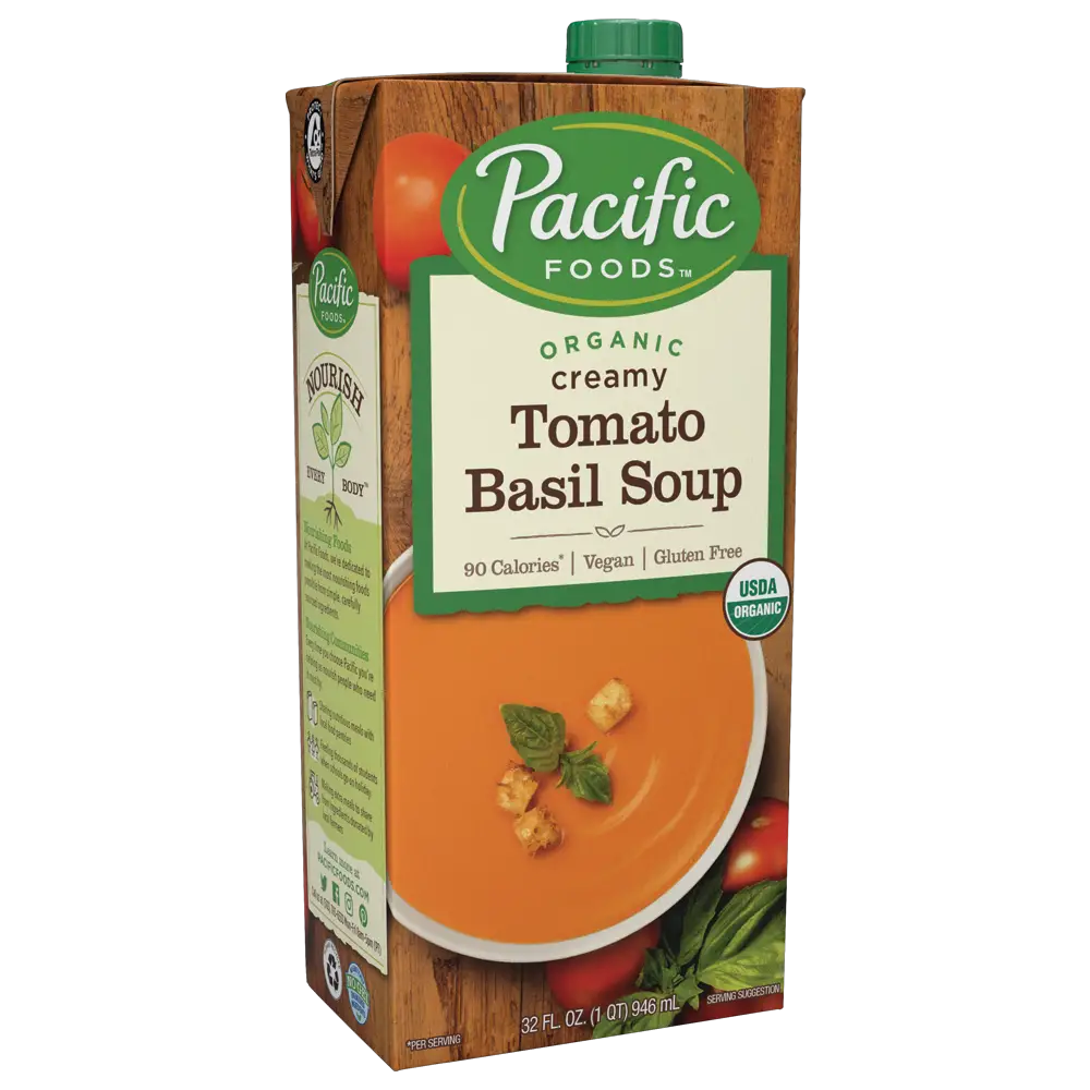 Organic Vegan Creamy Tomato Basil Soup 32oz