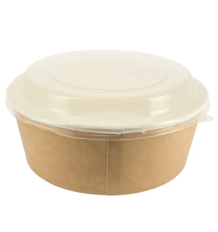 Paper Soup Bowl with Lid Kraft PP 25 Oz/750ml (250 Units)