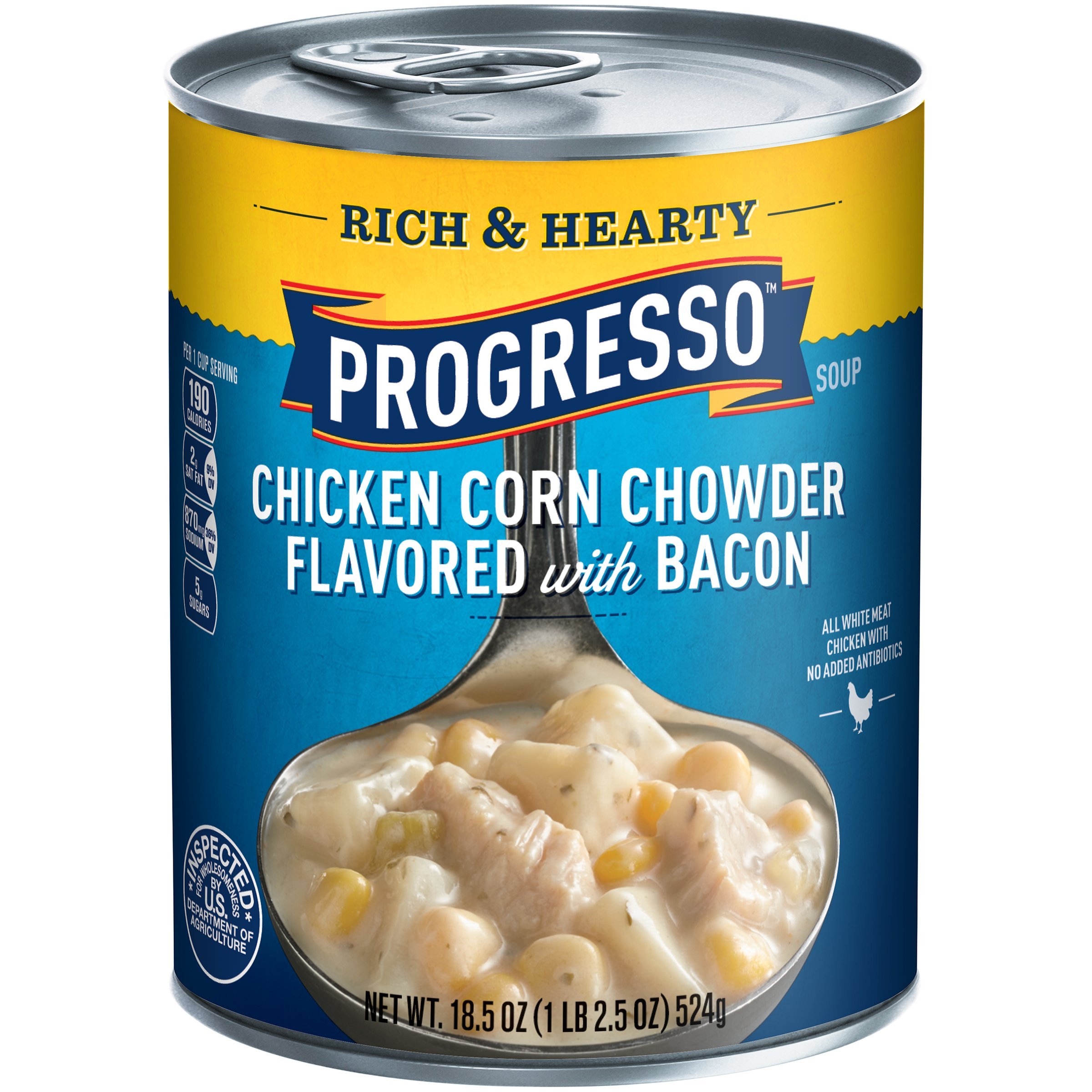 Progresso Gluten Free Rich &  Hearty Chicken Corn Chowder Soup 18.5 oz ...