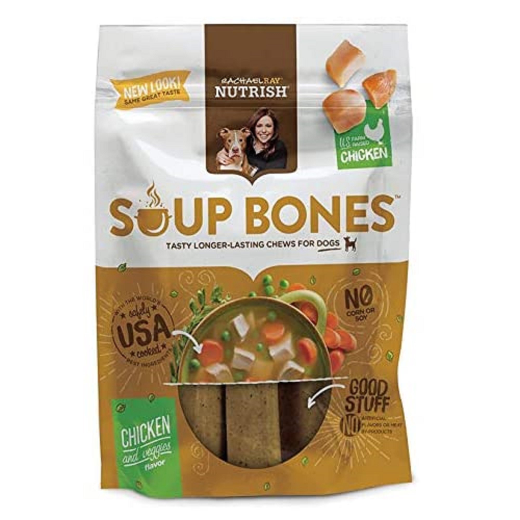 Rachael Ray Nutrish Soup Bones Dog Treats, Chicken ...