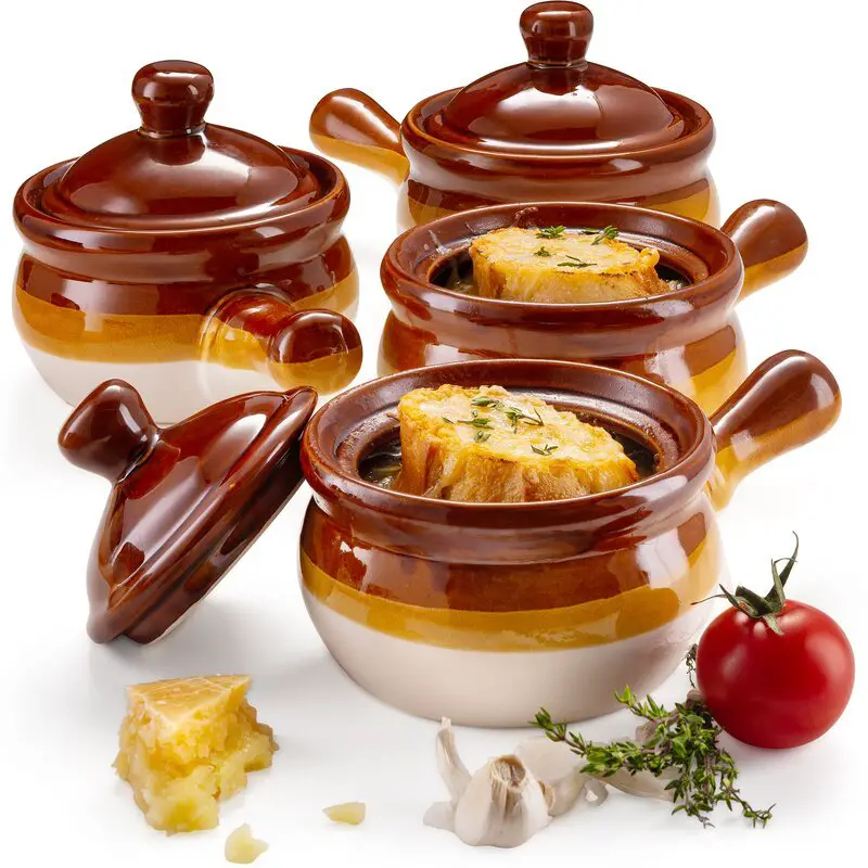 Red Barrel Studio® French Onion Soup Crock Bowls With ...