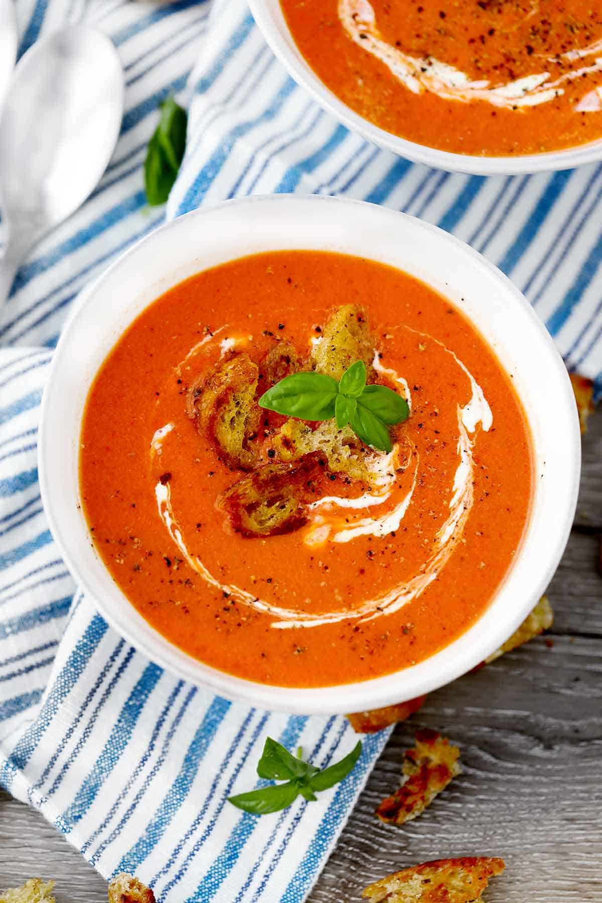Roasted red pepper and tomato soup recipe