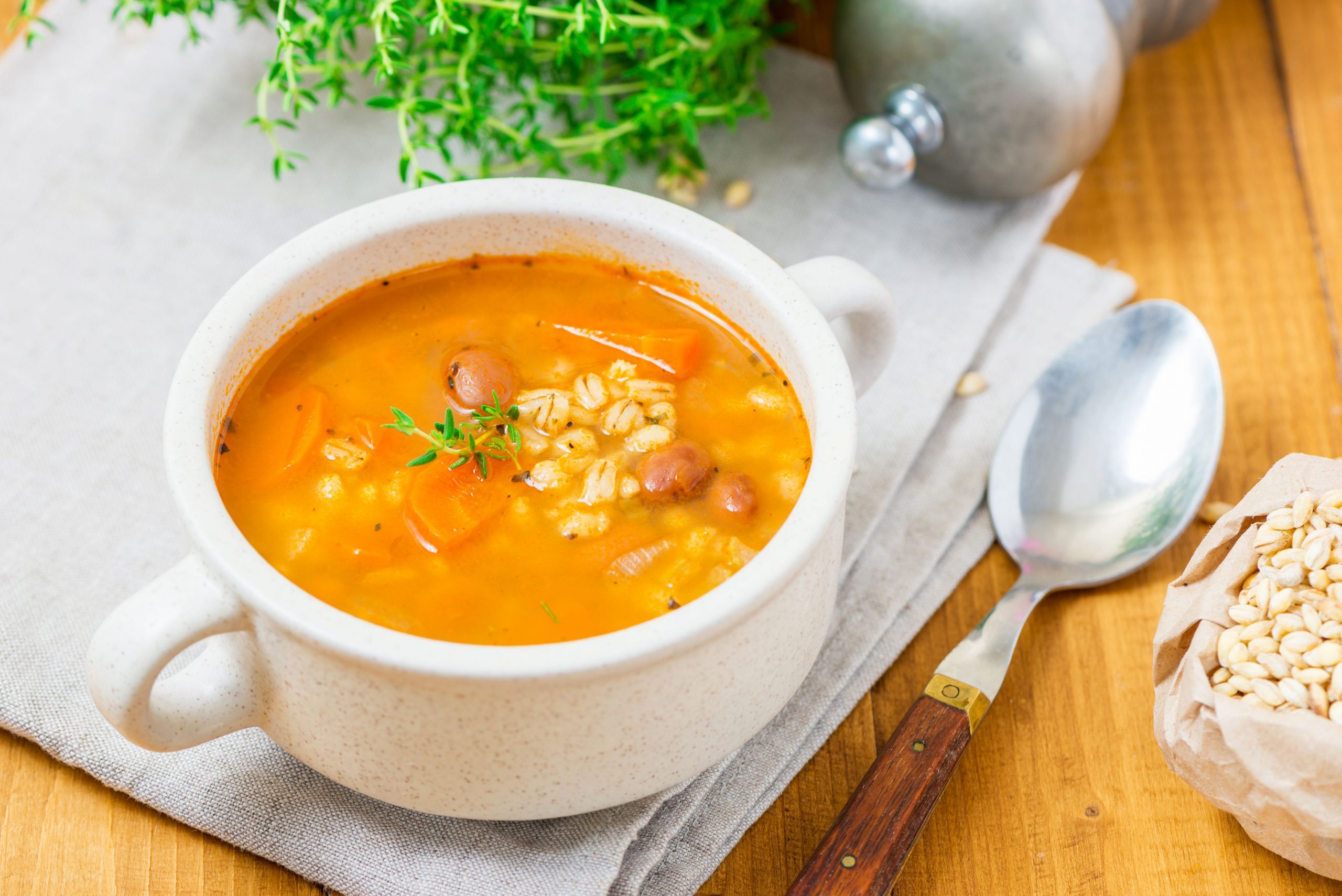 Vegan Bean and Barley Vegetable Soup Recipe
