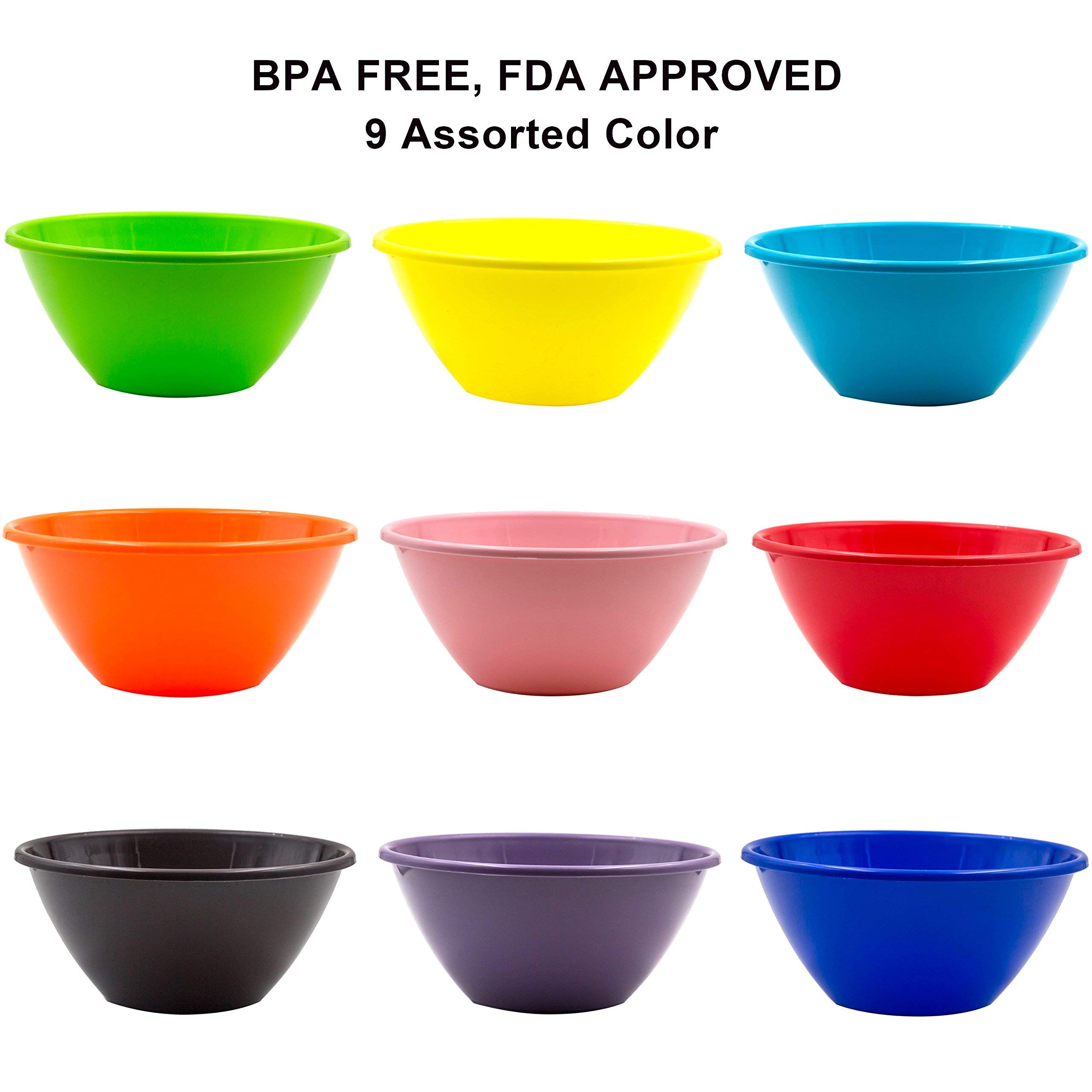 Youngever 32 Ounce Plastic Bowls, Large Cereal Bowls, Large Soup Bowls ...