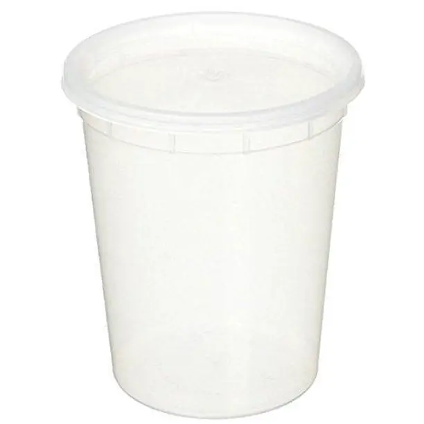 YW Plastic Soup/Food Container with Lids 32 oz. 240 Pack